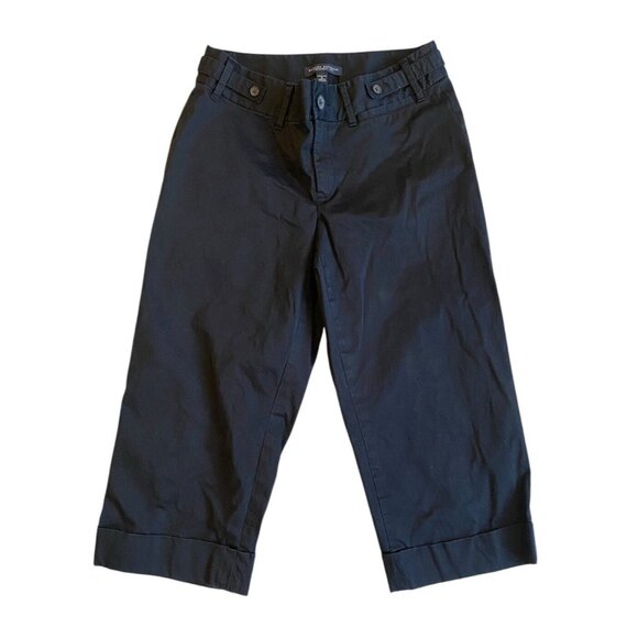 Banana Republic Womens Contoured Fit Black Capri Cropped Pants Size 4 Stretch - Picture 1 of 5